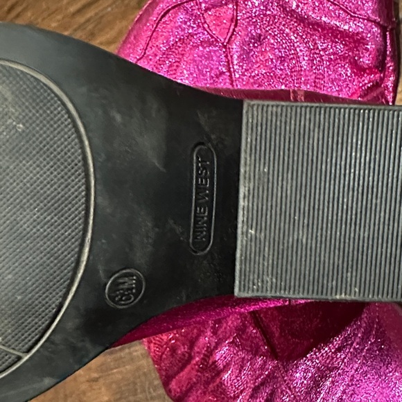 Nine West Fuchsia Glitter Heeled Boots - Picture 2 of 4